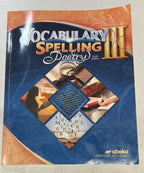 Abeka Vocabulary Spelling Poetry III sixth edition0
