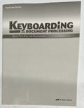 Abeka Keyboarding Teacher Quiz Test Key for current 2nd edition0