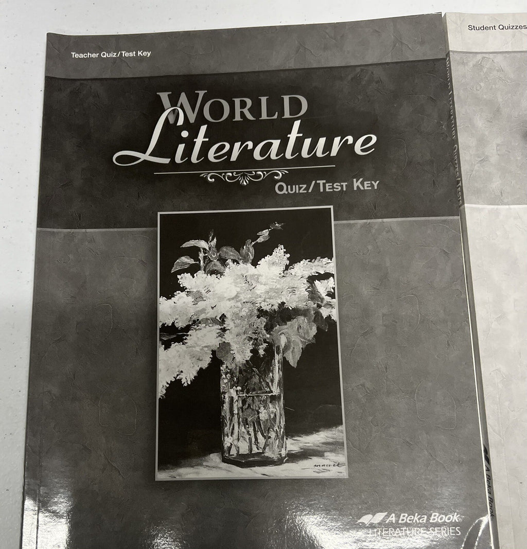Abeka World Literature SET 4th ed Textbook, Teacher Edition, Key, Quizzes Tests7