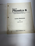 Saxon Phonics K SET student Workbook part 1 & 2 + Teacher's manual kindergarten12