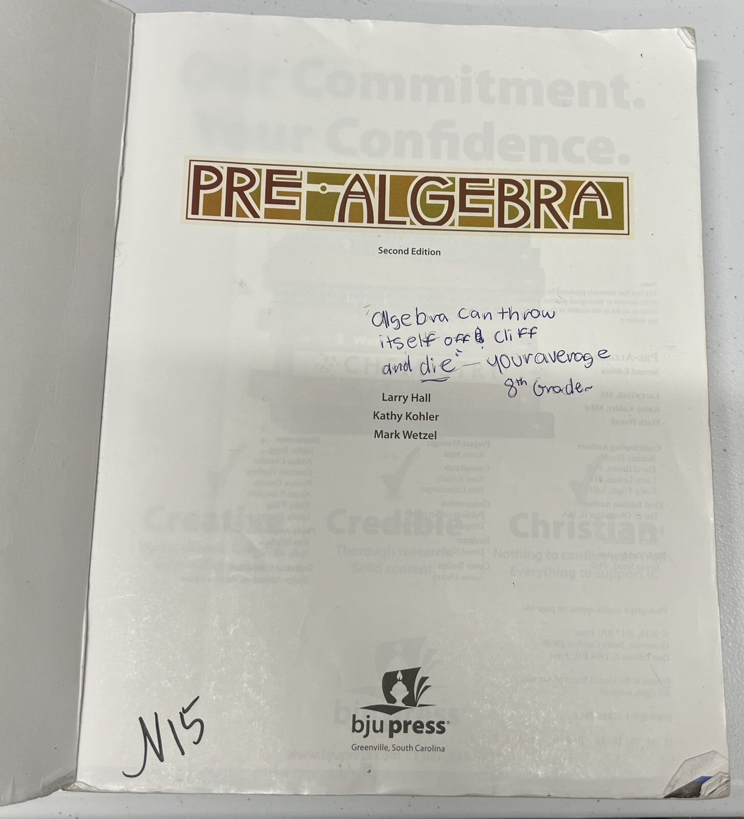 BJU Press Pre-Algebra Worktext 2nd Edition  Paperback Homeschool1