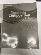 Abeka Grammar and Composition iii 3 SET fifth edition work-text key tests READ!3