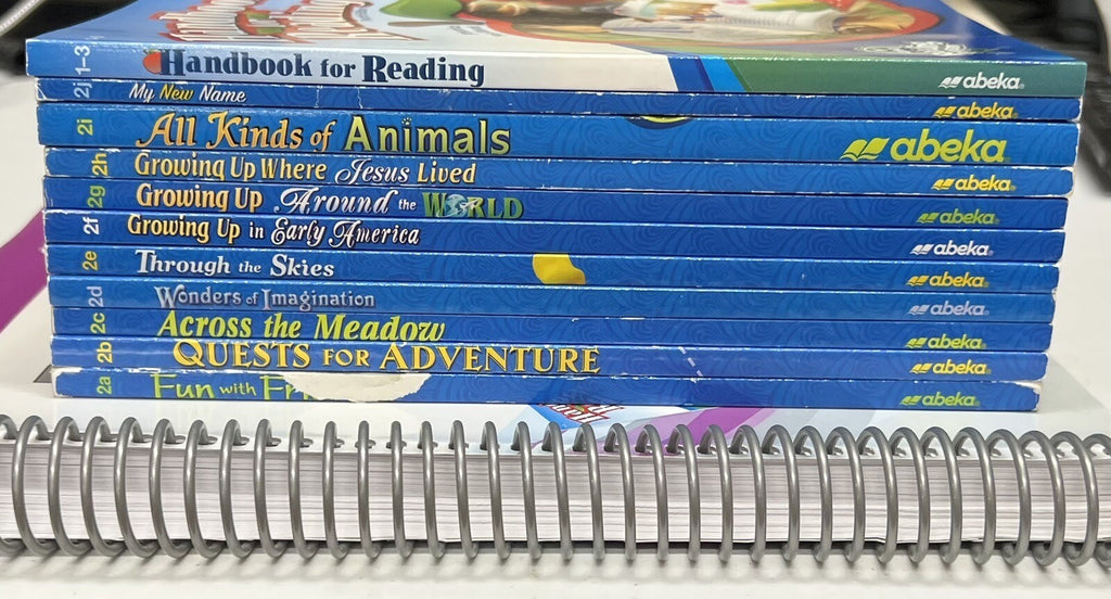 Abeka Reading 2 complete set 2nd grade and parent teacher answer key COVER WEAR2