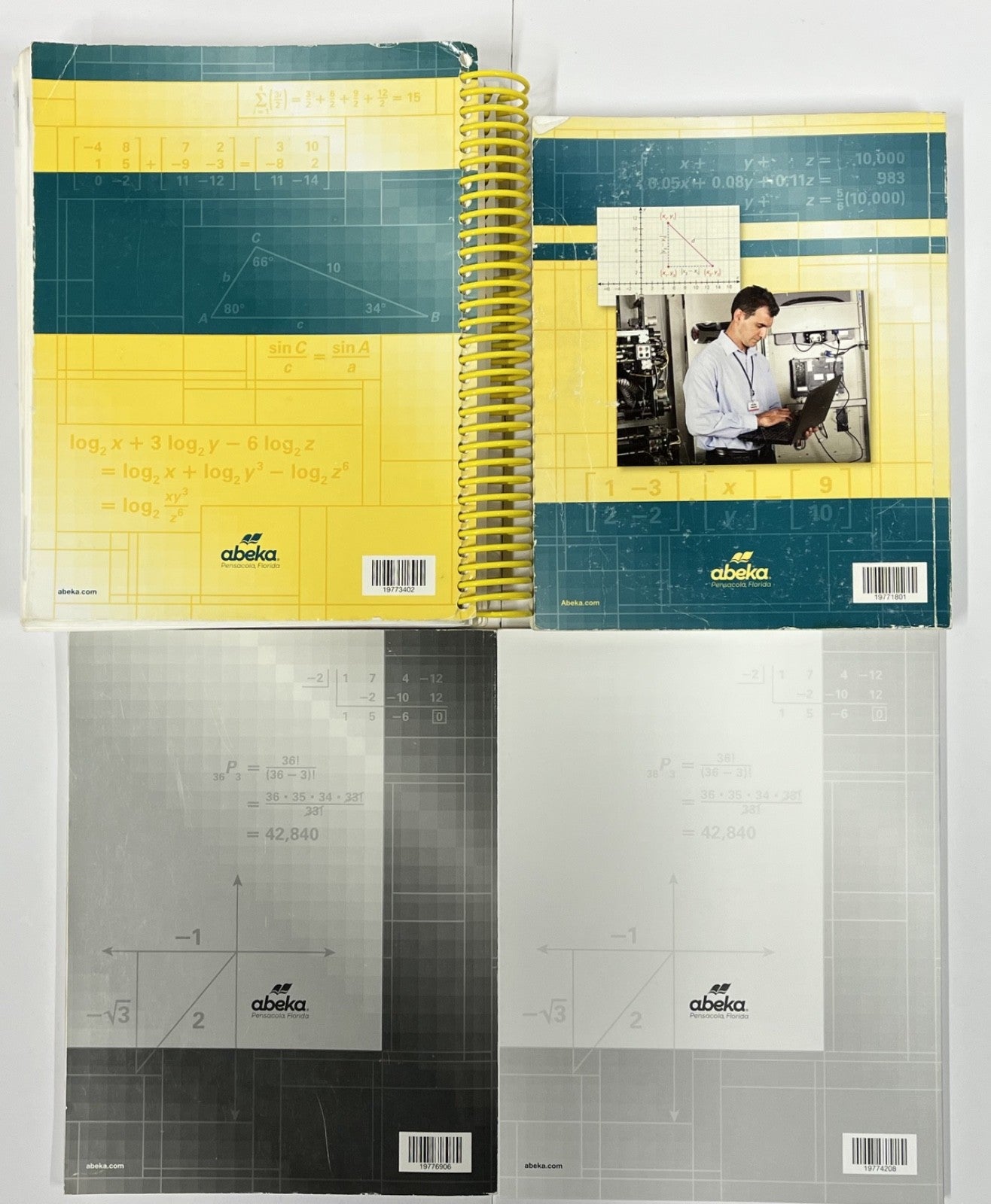 Abeka Algebra 2 set textbook quizzes tests solution key quiz test key1