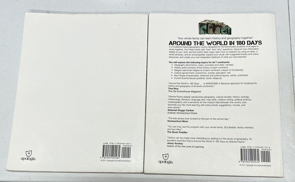 Apologia Around The Word In 180 Days Student Workbook & Teacher Guide READ!1