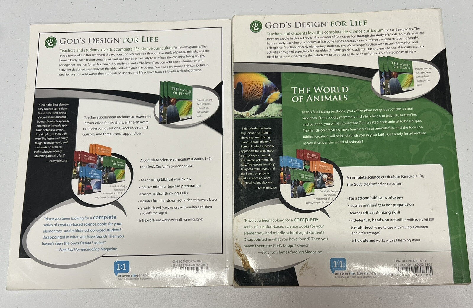 God’s Design for Life The World of Animals SET Answers in Genesis READ DESCRIP..1