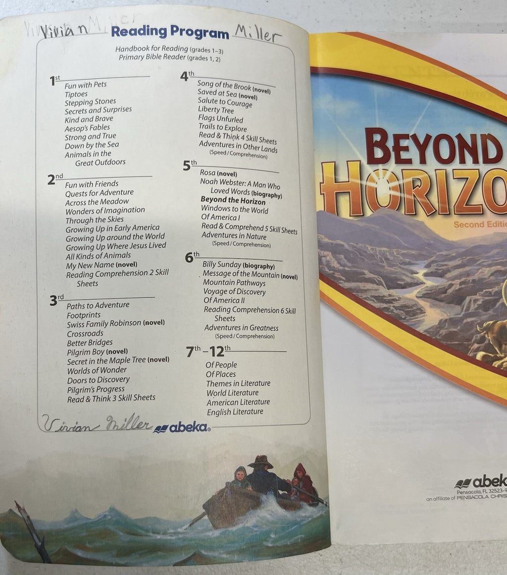Abeka Beyond the Horizon 5a 5th grade homeschool reader second edition2