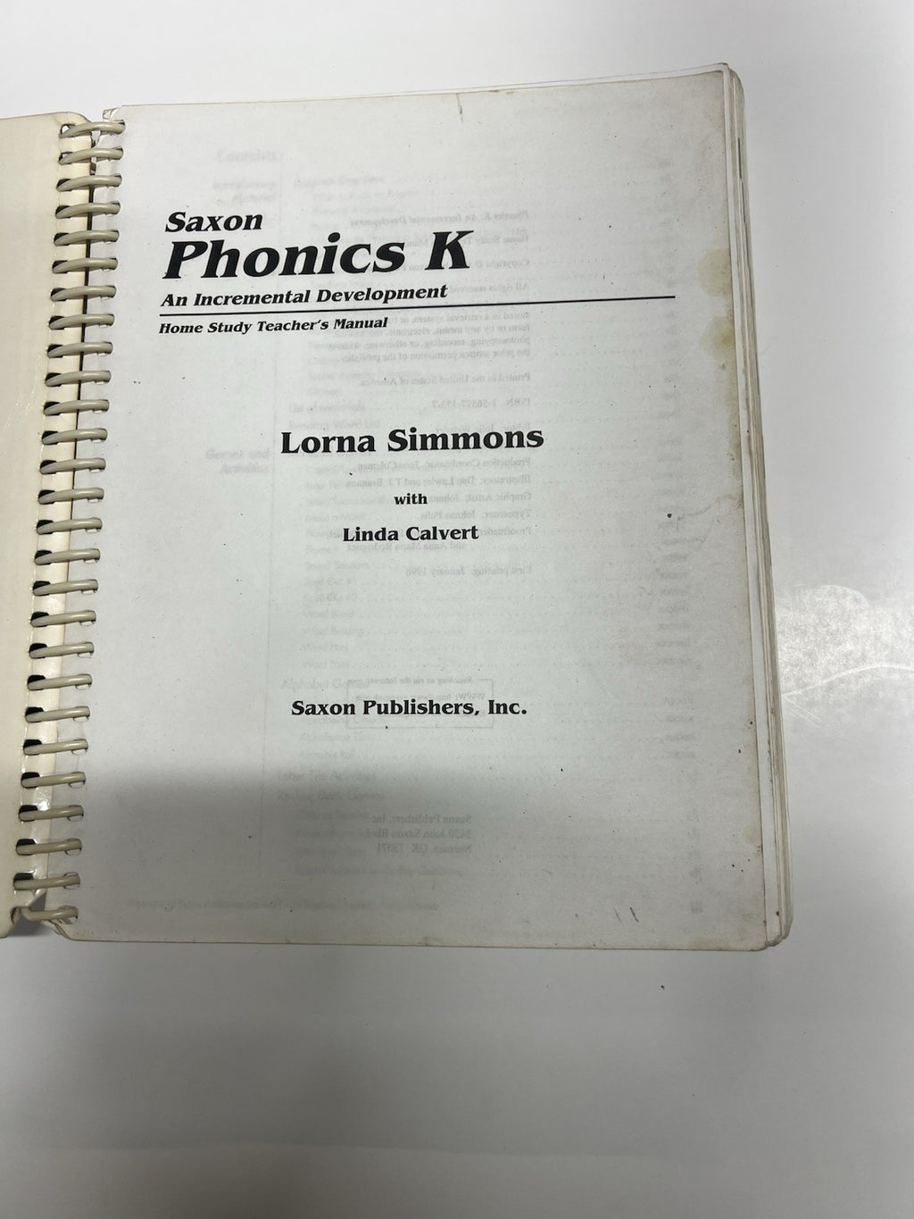 Saxon Phonics K SET student Workbook part 1 & 2 + Teacher's manual kindergarten4