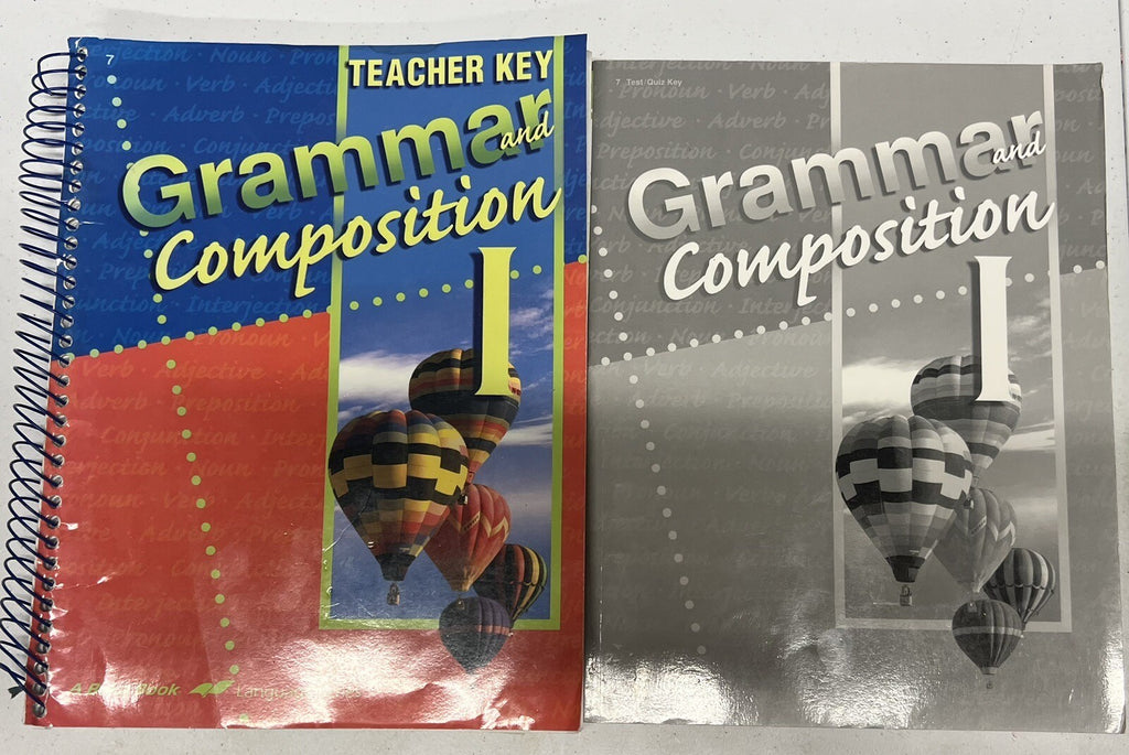 Abeka Grammar Composition I Teacher Key AND Test Quiz Key0