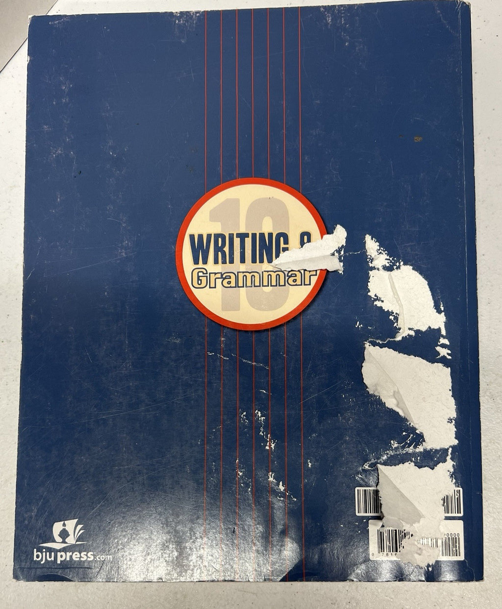 BJU Writing and Grammar 10 fourth edition READ description Back Cover torn1