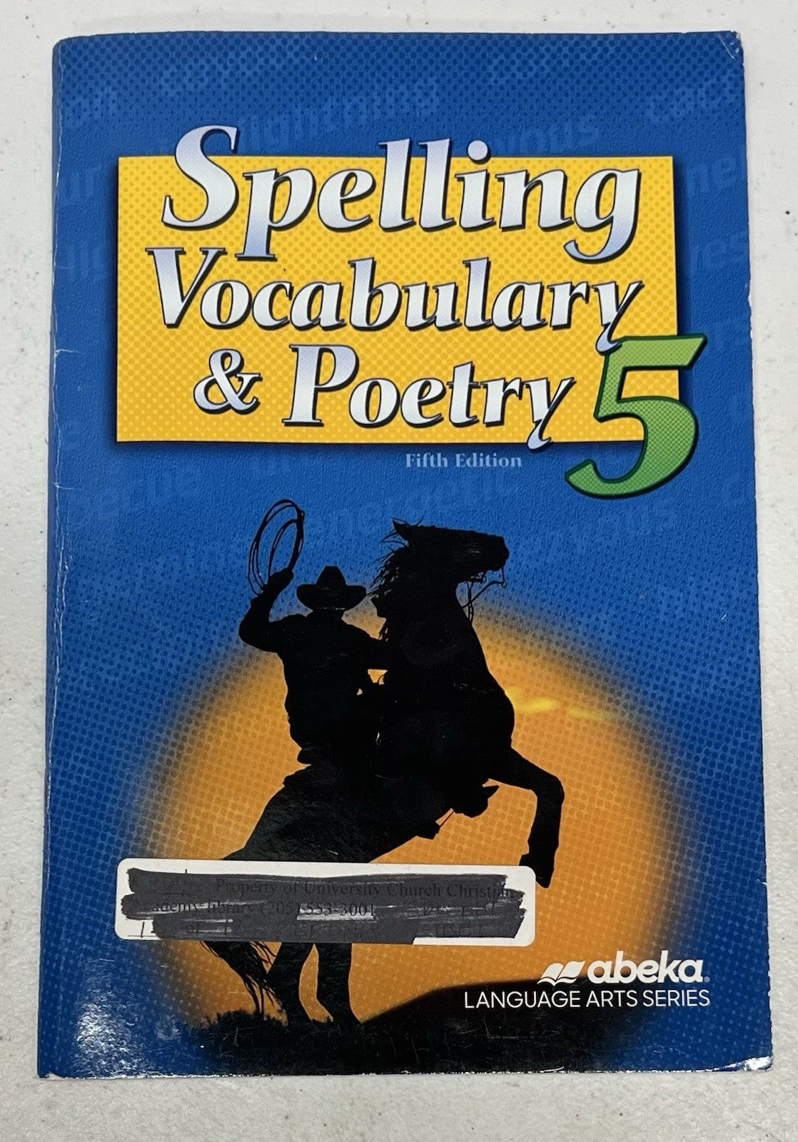 Abeka Spelling 5  5th fifth edition TESTS AND Student book booklet.  homeschool1
