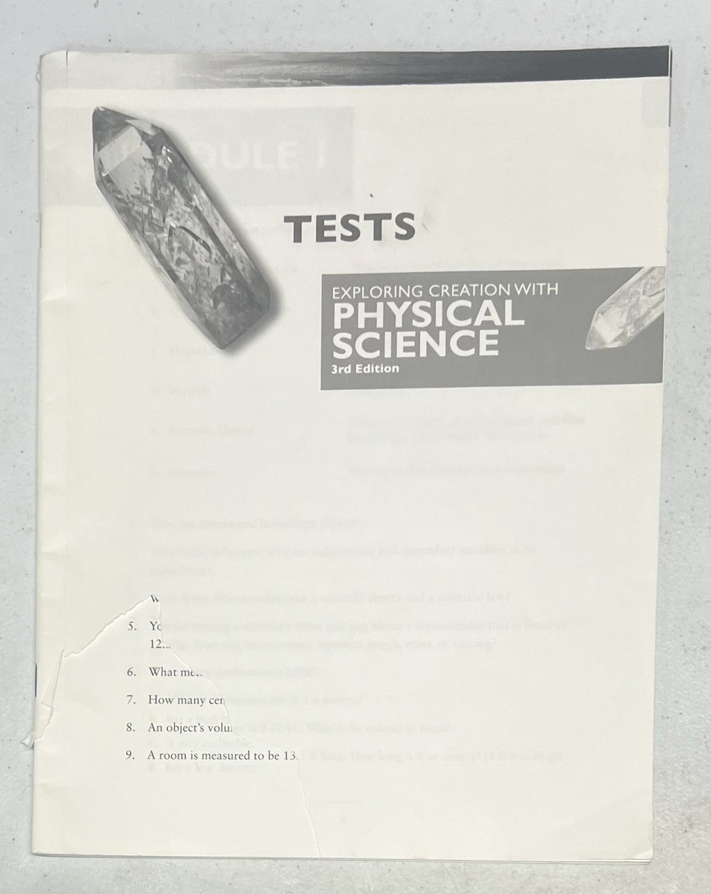 Exploring Creation with Physical Science TESTS 3rd edition apologia homeschool0