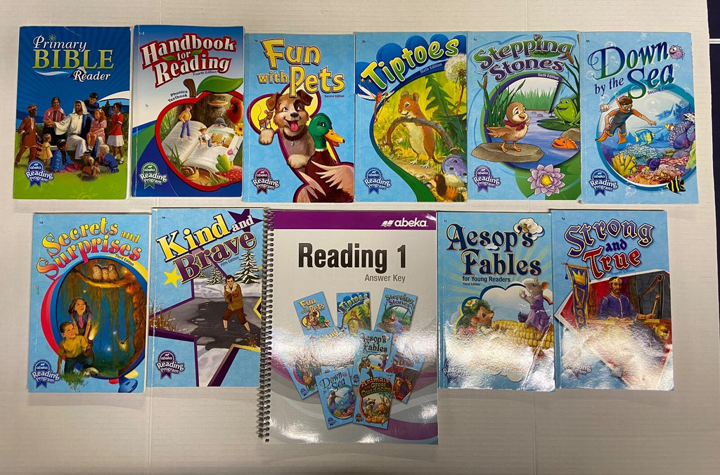 Abeka Reading 1 set 1st grade readers and answer key *Missing one reader*0