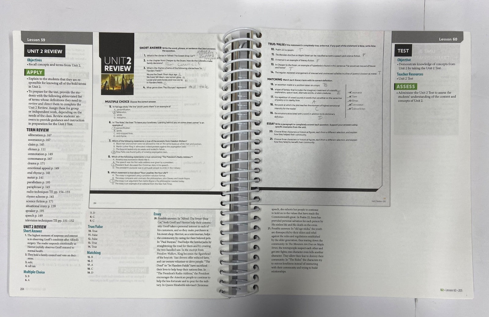 BJU Exploring Themes in Literature complete set kit 5th edition 7th grade2