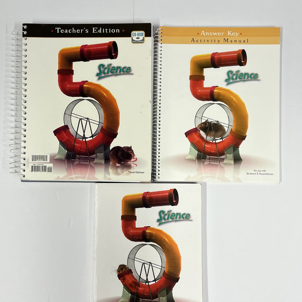 BJU Science 5 set textbook Teachers Edition CD Answer Key 3rd edition 5th grade0