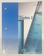 Math U See Algebra 2 Tests Test Booklet READ missing tests 1-50