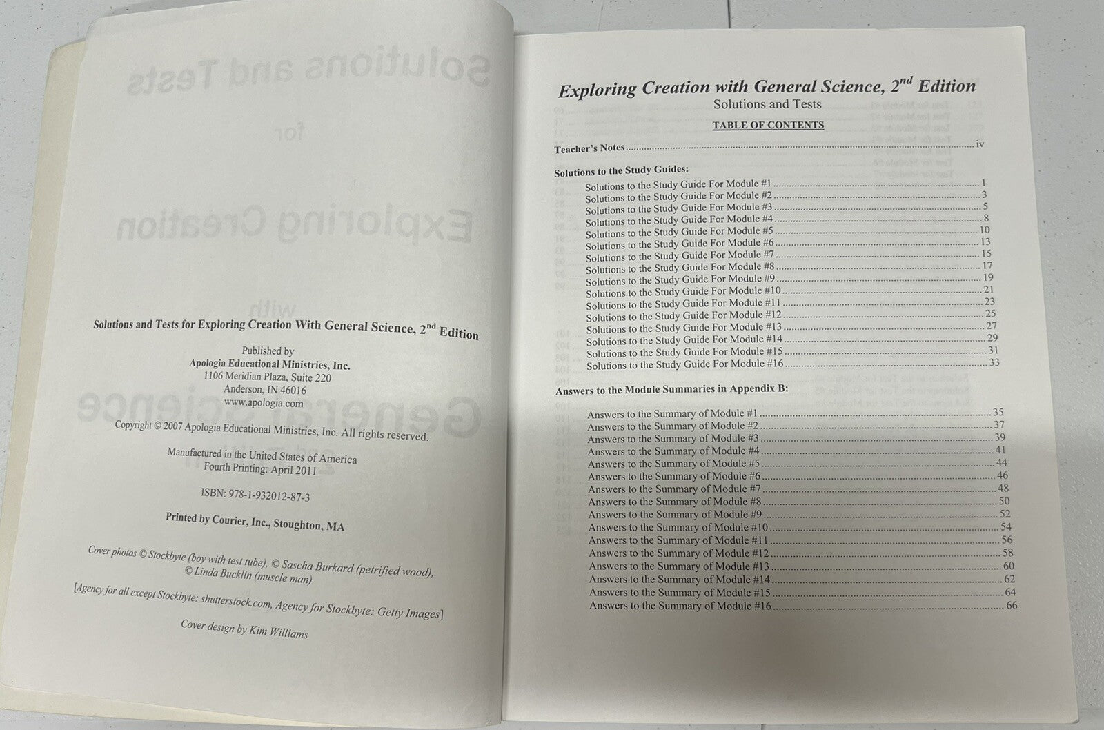Apologia Exploring Creation General Science 2nd ed Textbook Solutions Tests3