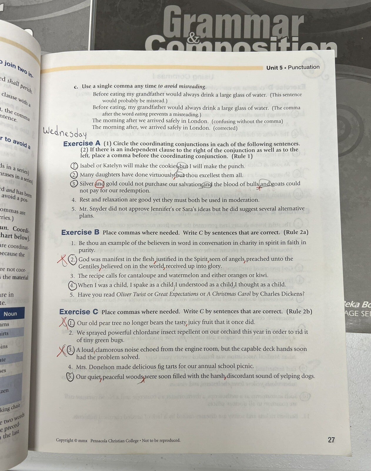 Abeka Grammar and Composition iii 3 SET fifth edition work-text key tests READ!6