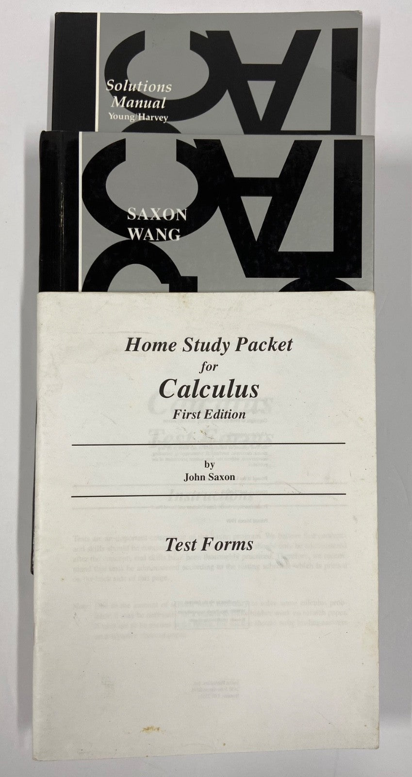 Saxon Calculus SET 1st ed textbook solutions manual test forms tests math2