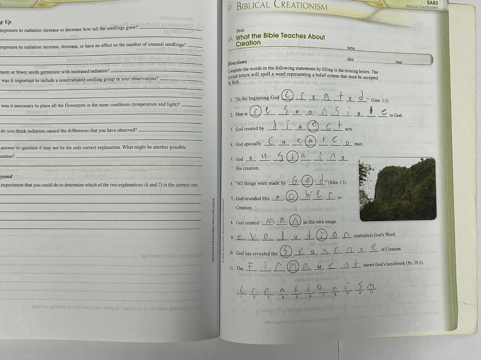 BJU Life Science SET 3rd edition A B Tests Answer Key Teacher's Edition with CD14