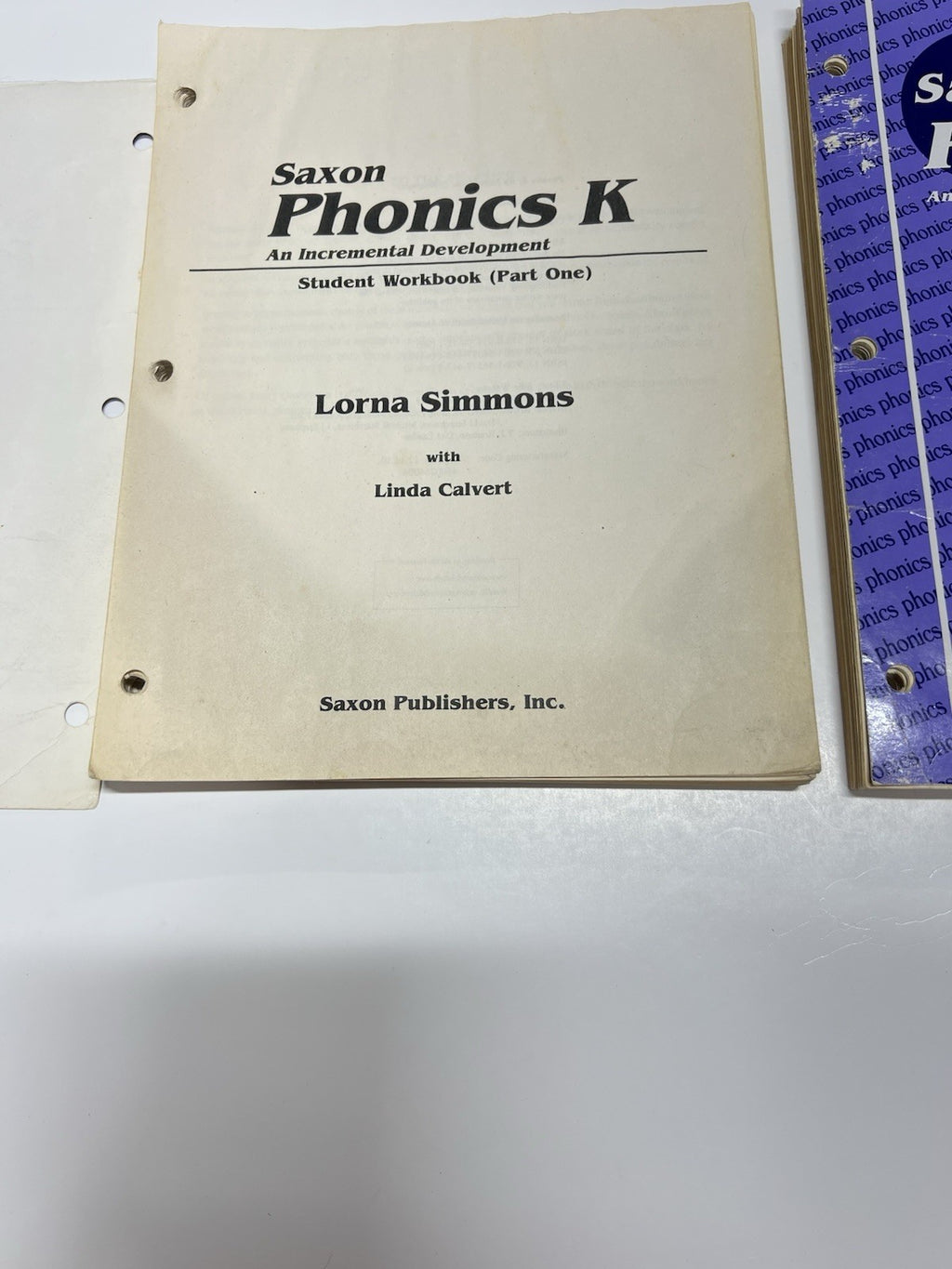 Saxon Phonics K SET student Workbook part 1 & 2 + Teacher's manual kindergarten10