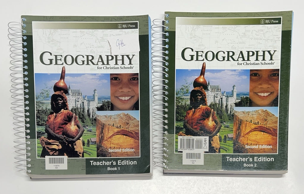 BJU Geography 2nd ed. Teacher's Edition book 1 & 2 Set second edition0