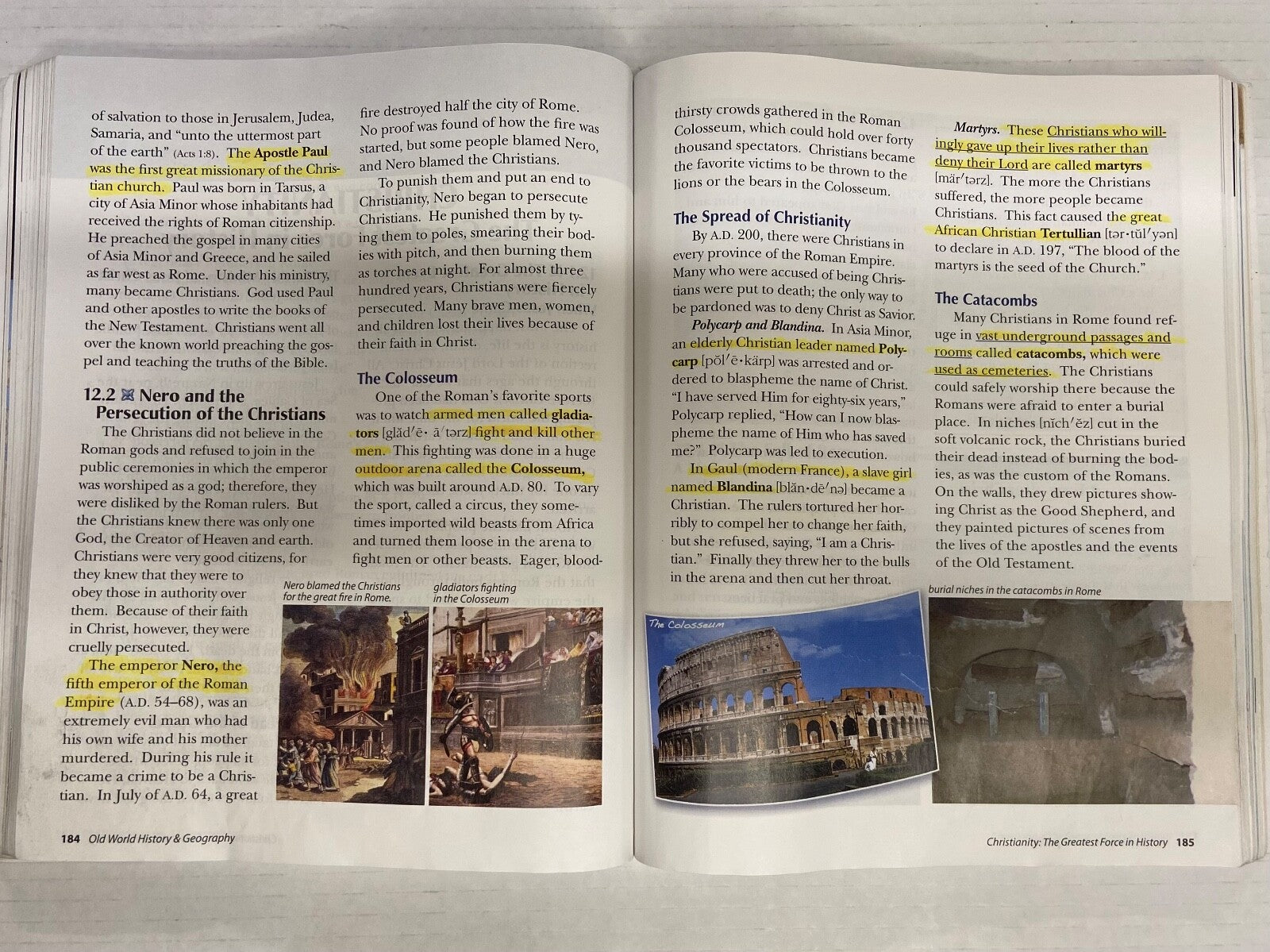 Abeka Old World History Geography textbook fourth ed 5th grade homeschool READ!1