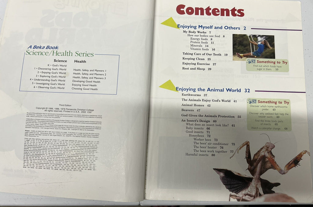 Abeka Enjoying God's World third edition Science Reader 2nd grade homeschool1
