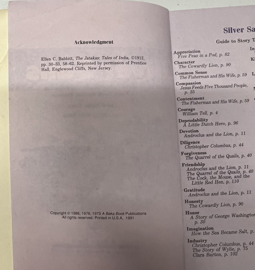Abeka Silver Sails 2nd grade Reader 2.7 (Vintage edition) Homeschool2