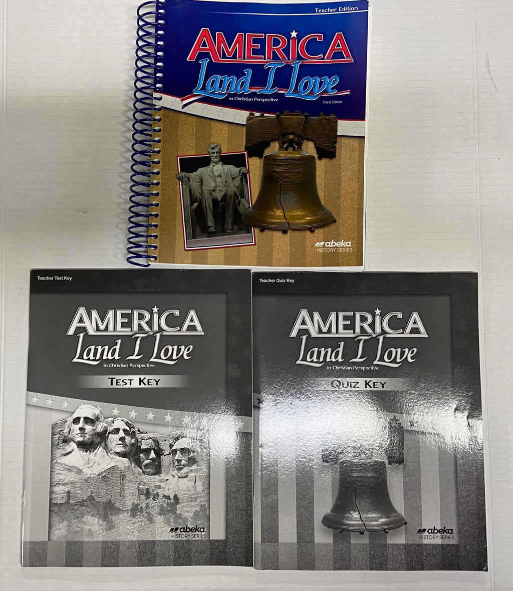 Abeka America Land I Love Third Edition Teacher Edition  Quiz Key Test Key0