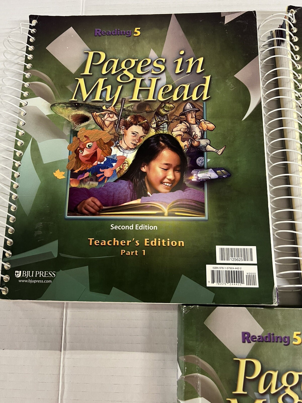 BJU Reading 5 Pages in My Head Textbook hardback and Teachers Editions 1 & 23