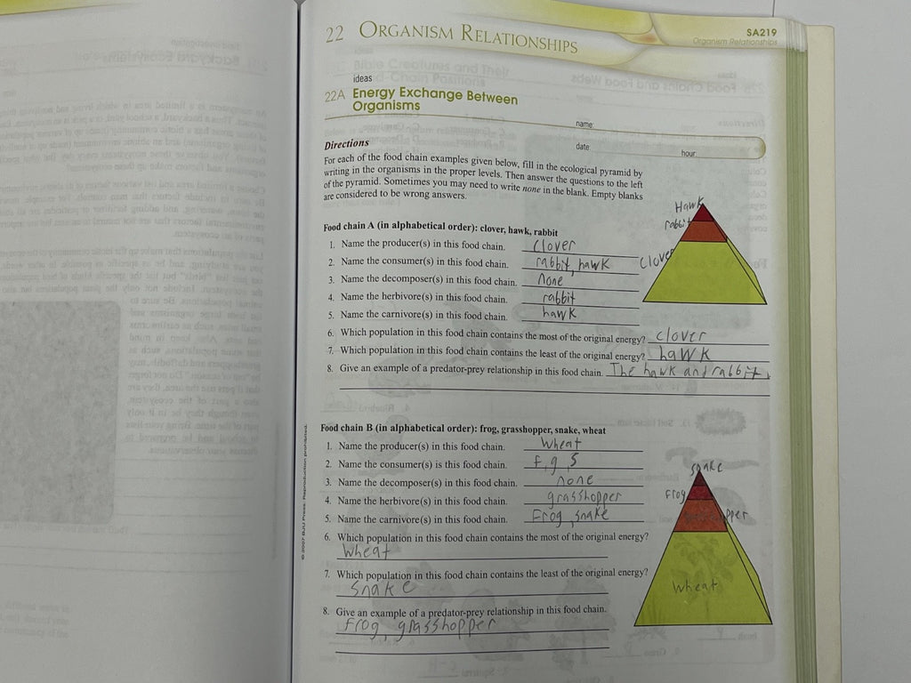 BJU Life Science SET 3rd edition A B Tests Answer Key Teacher's Edition with CD9