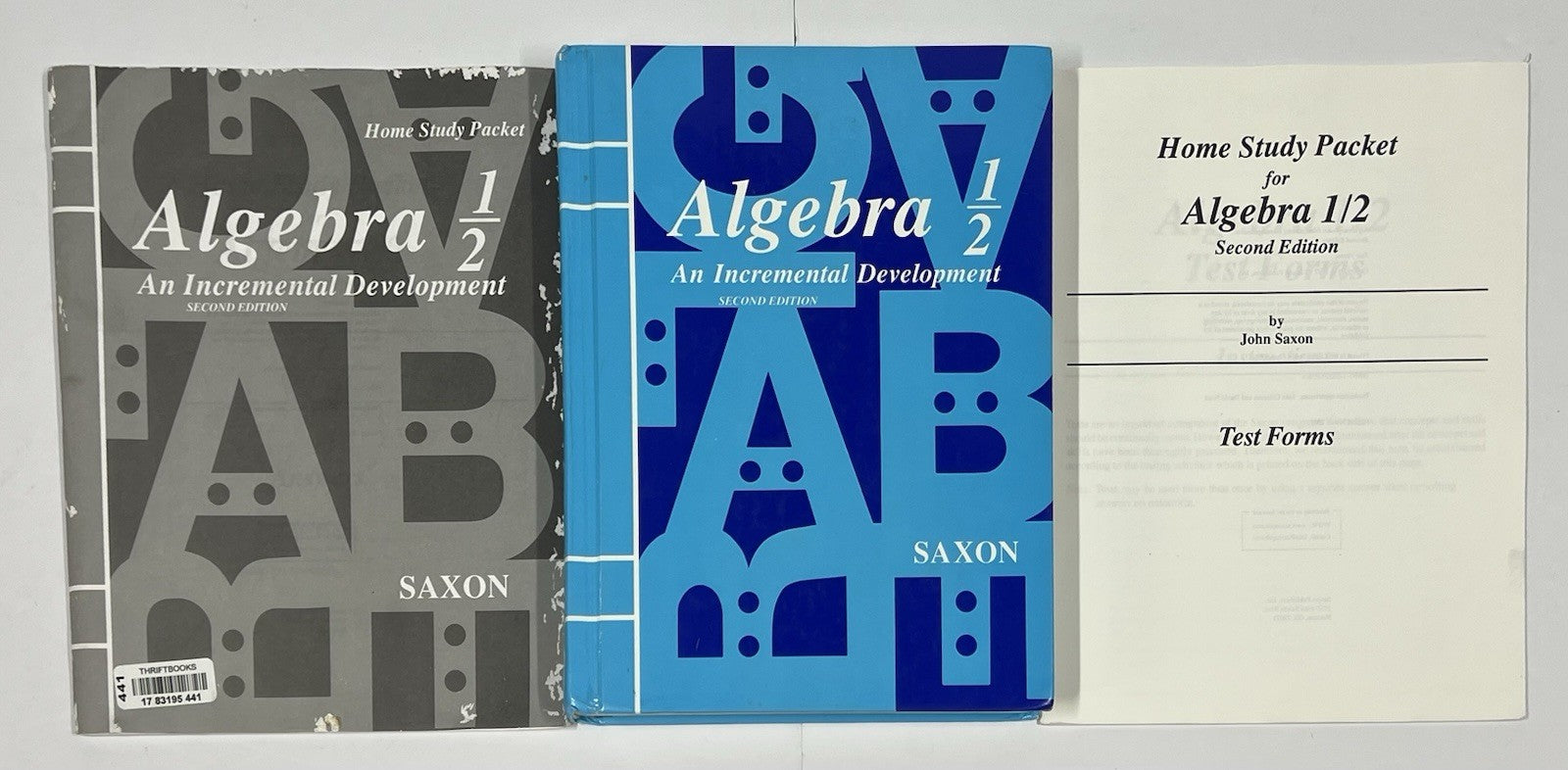 Saxon Algebra 1/2 Second Edition 2nd, set Homeschool math textbook tests packet0