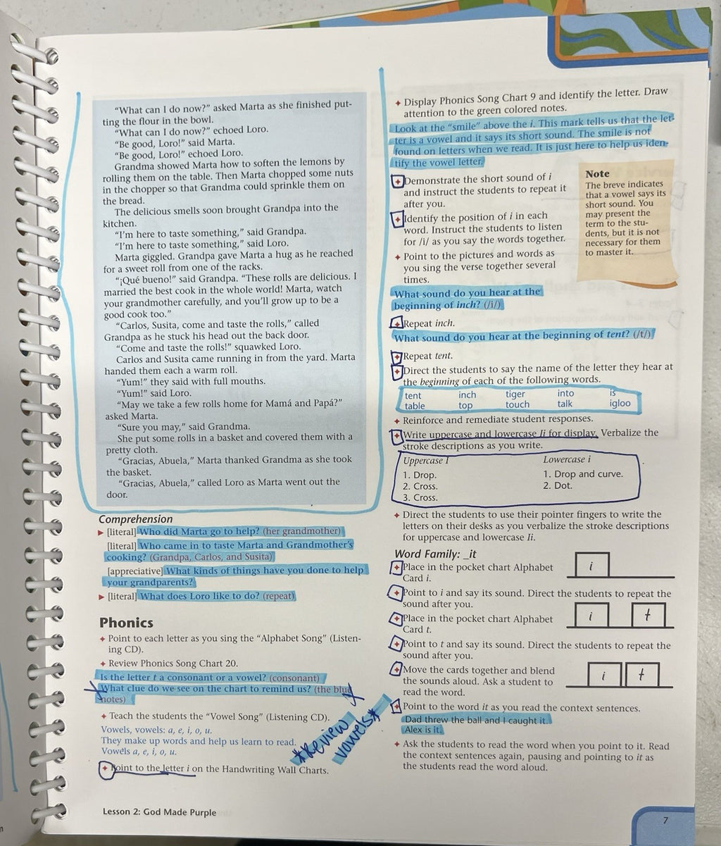 BJU Phonics & English 1 Teacher's Edition set 1 and 2 3rd edition with cd6