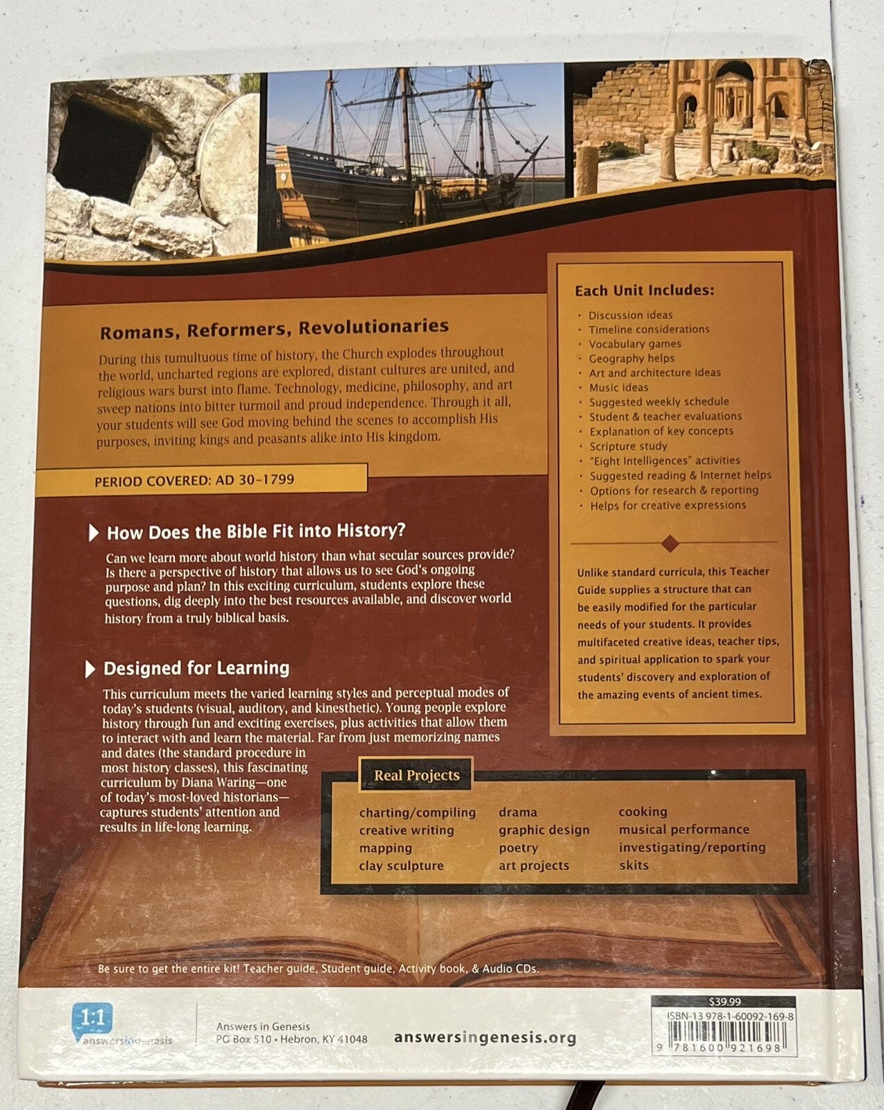 Romans, Reformers, Revolutionaries Teacher Guide Answers in Genesis History3
