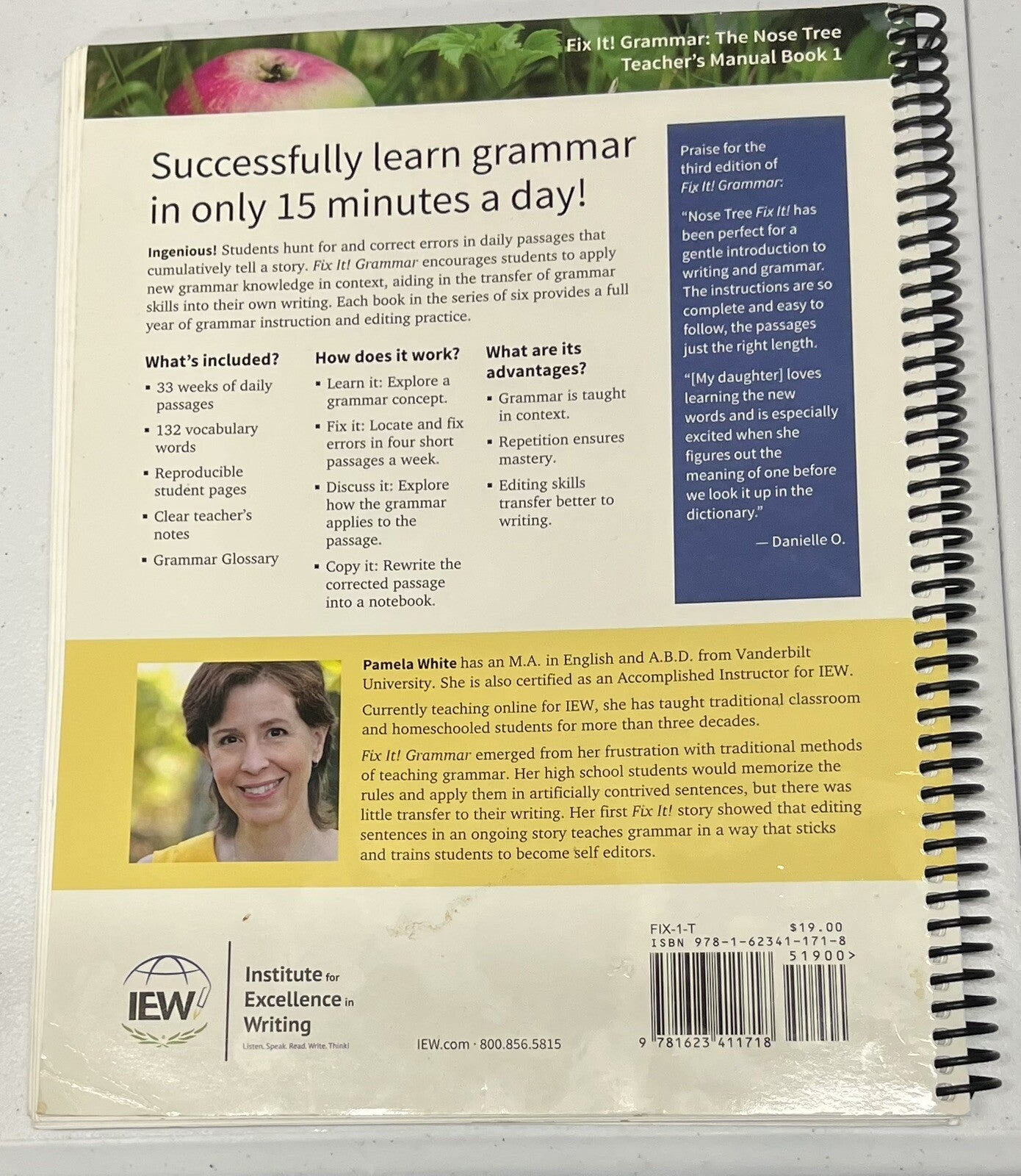 IEW Fix It Grammar The Nose Tree Teacher's Manual Book 1  3rd Edition1