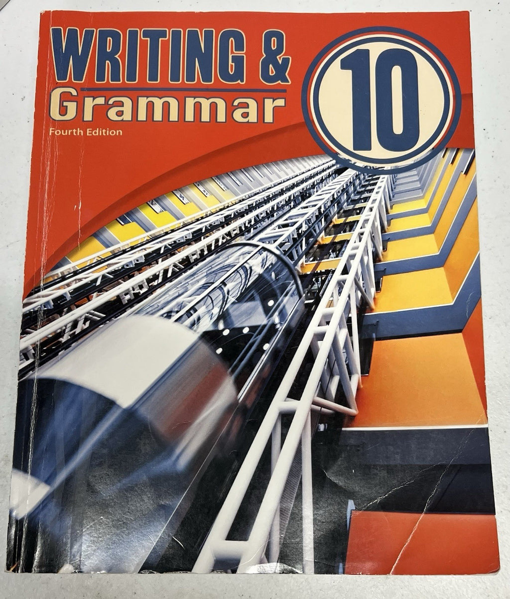 BJU Writing and Grammar 10 fourth edition READ description Back Cover torn0