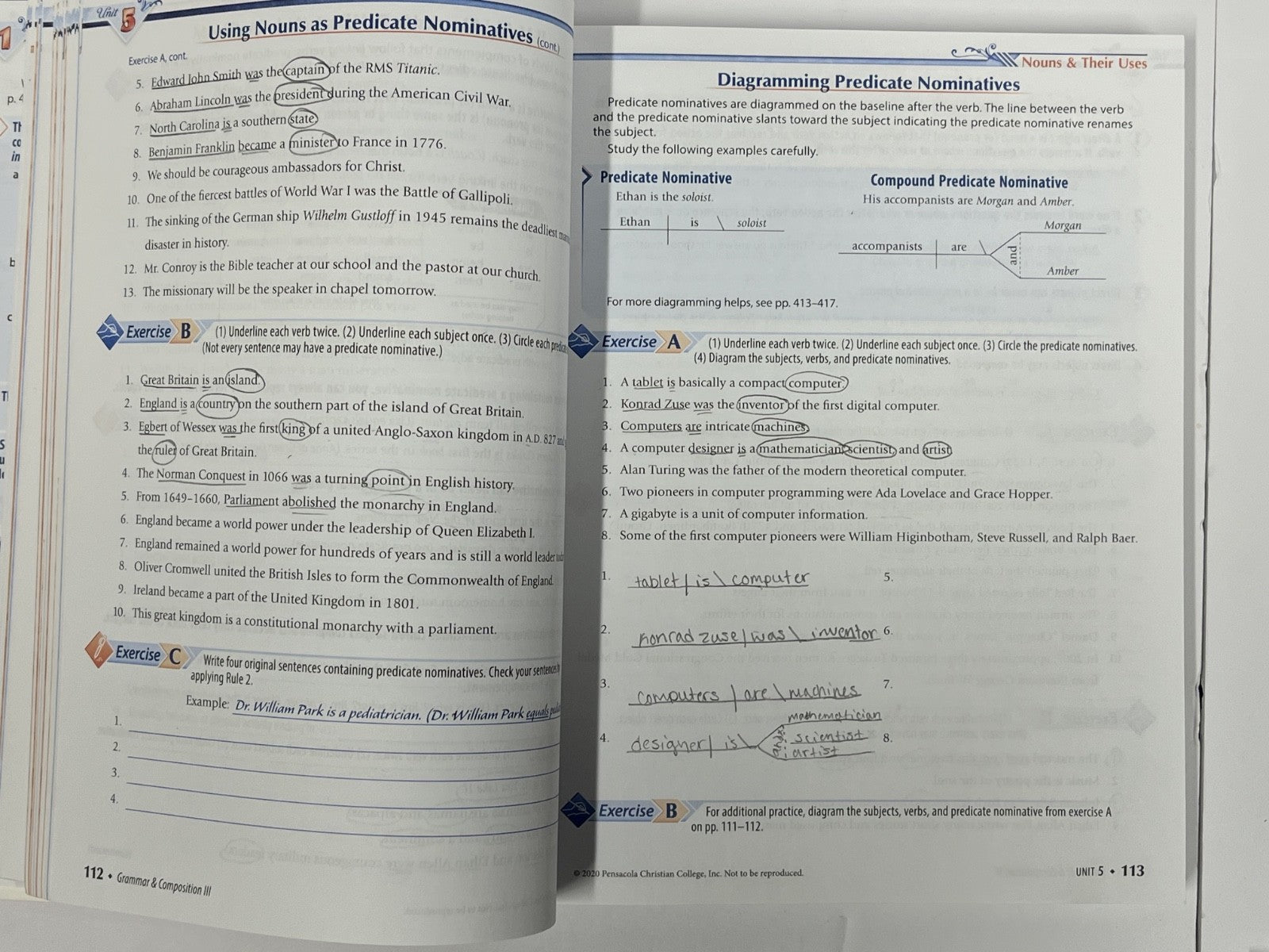 Abeka Grammar III 3 set teacher edition tests key text 6th edition3