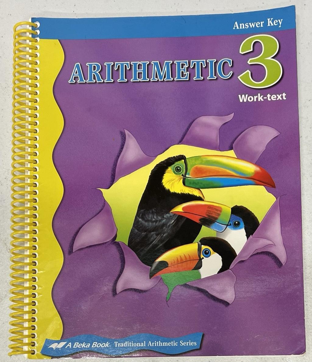 Abeka Arithmetic 3 Answer Key 3rd grade homeschool fifth edition0