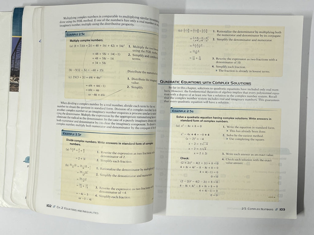 Abeka Algebra 2 set textbook quizzes tests solution key quiz test key4
