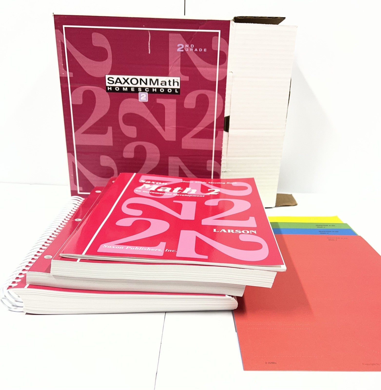 Saxon Math 2 complete box set kit 2nd grade workbooks meeting book teacher READ2
