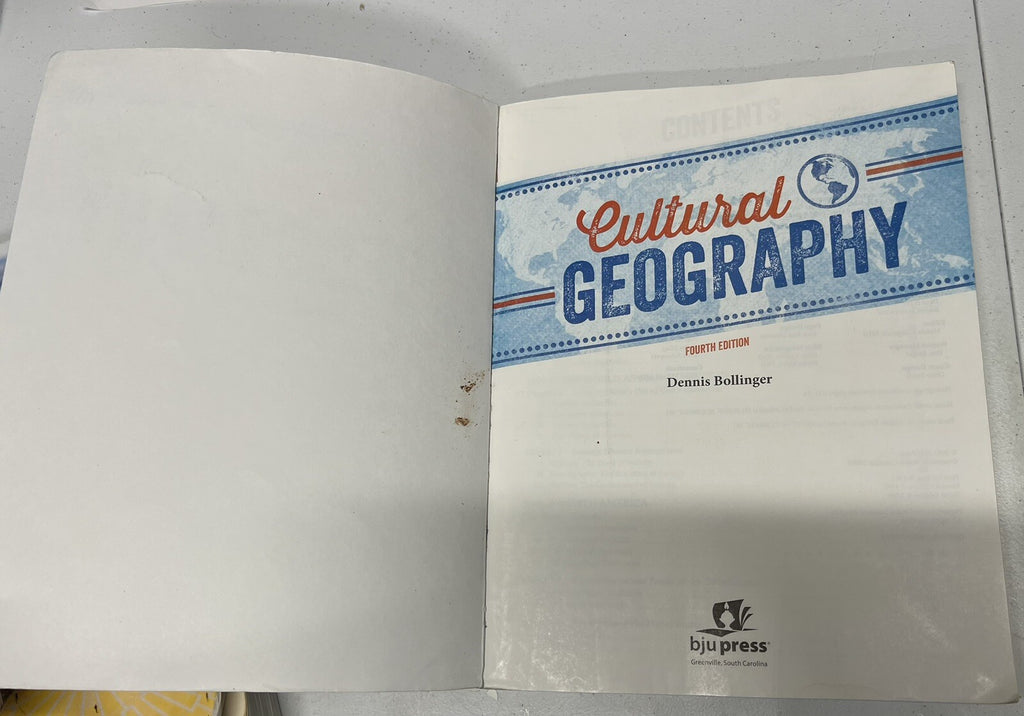 BJU Cultural Geography textbook fourth 4th edition homeschool high school4