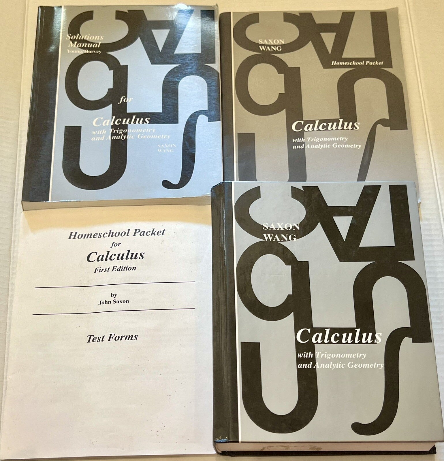 Saxon Calculus SET 1st ed textbook solutions manual answer key homeschool tests0