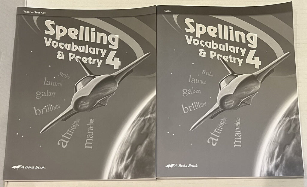 Abeka Spelling Vocabulary Poetry 4 Tests and Test Key 4th grade READ DESCRIPTION0