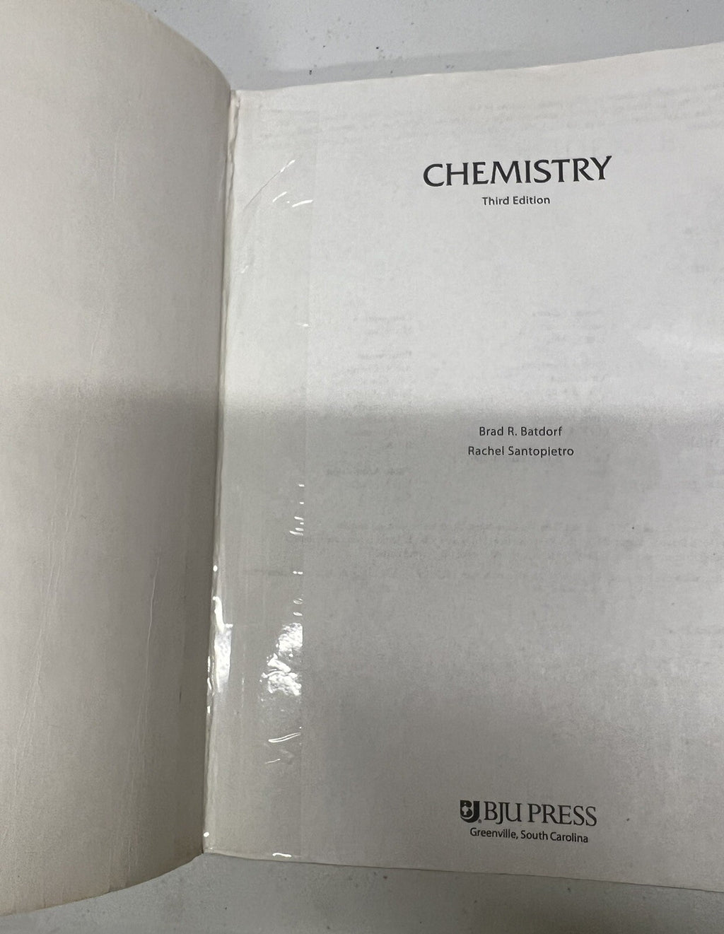 BJU Chemistry third edition student textbook 233007 READ3