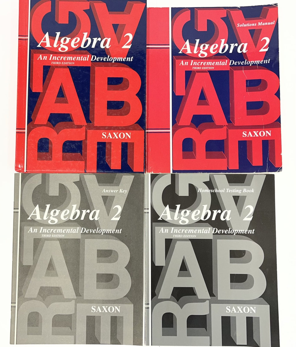 Saxon Algebra 2 complete set 3rd ed. textbook key solutions manual homeschool0