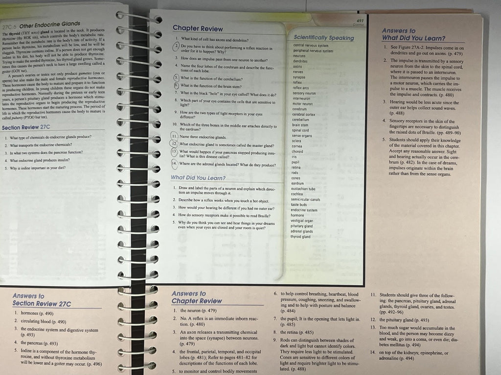 BJU Life Science SET 3rd edition A B Tests Answer Key Teacher's Edition with CD5