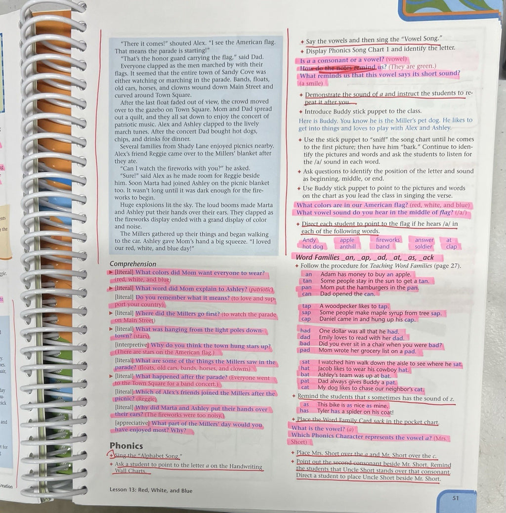 BJU Phonics & English 1 Teacher's Edition set 1 and 2 3rd edition with cd4