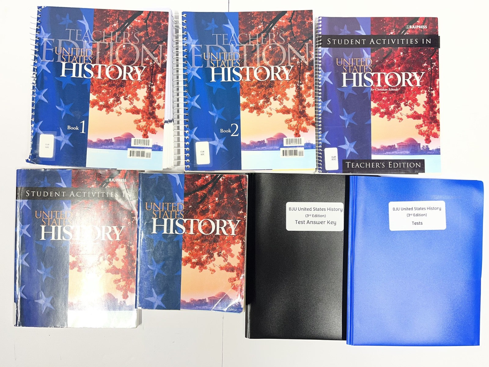 BJU United States History complete set 3rd edition tests activities key teacher0