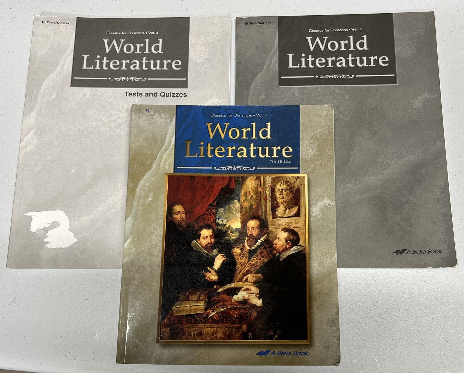 Abeka World Literature vol 4 10th gr Homeschool set Textbook, Tests Quiz & Key0